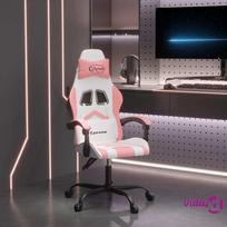 Žaidimų kėdė VLX Gaming Chair, balta/rožinė