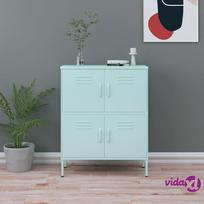 Komoda VLX Steel, žalia, 80 x 35 x 101.5 cm