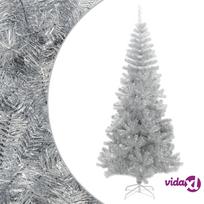 vidaXL Dirbtinė Kalėdų eglutė su stovu, Sidabrinė (Silver), 210 cm, PET