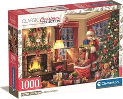 clementoni puzzle 1000 - Clementoni Dėlionė Kalėdų Senelio vizitas 1000 det. - 1 nuotrauka