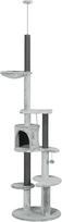 namelis katems - PawHut Draskyklė katėms su aukštomis lubomis, 225-255 cm, pilka (Grey) - 1 nuotrauka
