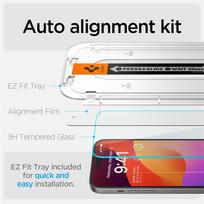 iphone telefonai - Spigen "Glas.tR EZ Fit" Grūdintas Stiklas Apple iPhone 15/16 - 1 vnt. Skaidrus (Clear) - 1 nuotrauka