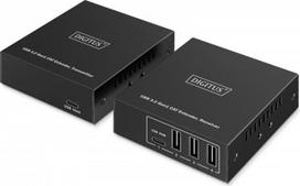 usb extender - Digitus USB Extender DA-73121, 3x USB-A, 1x USB-C, Juodas (Black) - 1 nuotrauka