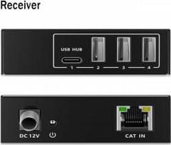 usb extender - Digitus USB Extender DA-73121, 3x USB-A, 1x USB-C, Juodas (Black) - 4 nuotrauka