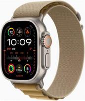 Apple Watch Ultra 2 GPS + Cellular 49mm Natural Titanium Case with Tan Alpine Loop - Large