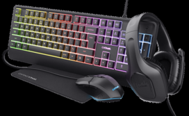 klaviaturos lt - KEYBOARD +MOUSE GXT792 QUADROX/4-IN-1 BUNDLE ENG 25155 TRUST - 1 nuotrauka