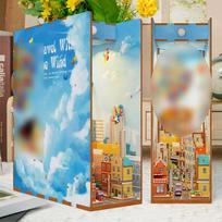 Tonecheer Book Nook Travel with the Wind 3D dėlionė 143 vnt.