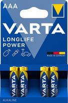 Varta Longlife Power šarminė baterija, 4 vnt AAA (LR03) baterijos