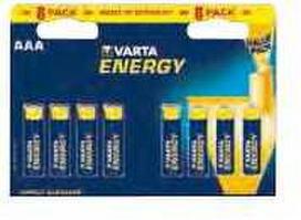 Varta BV-Energy 8 AAA, Single-use battery, AAA, Alkaline, 8 pc(s), Mėlyna, Geltona, Cylindrical