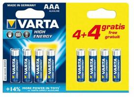 Šarminė baterija Varta CD4BKKD13-P AAA 1,5V High Energy (8 pcs)