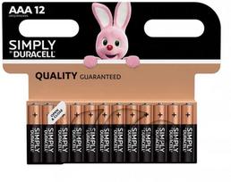 Duracell Simply šarminiai elementai AAA, 12 vnt.
