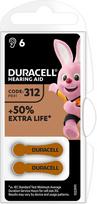 Duracell klausosiems aparatams 312, 6 vnt.