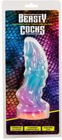 Beasty Cocks Monster Dildo, Mėlyna-Oranžinė (Blue-Orange)