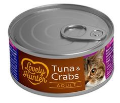 LOVELY HUNTER konservai su tunu ir krabais katėms, 85 g