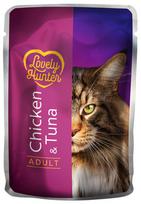 LOVELY HUNTER Adult konservai katėms su vištiena/tunu, 85 g