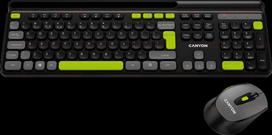 CANYON HSET-W5 EN Keyboard Mouse AAA AA Wireless Black | CNS-HSETW5BK