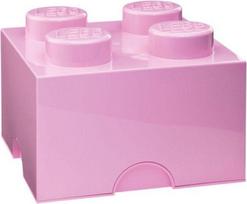 l lego - Daiktadėžė LEGO Storage Brick 4, 5.7 l, šviesiai rožinė (Light Pink) - 1 nuotrauka