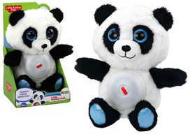 Lean Toys Migdukas žaislas Panda su lempute ir lopšinėmis, 30 cm