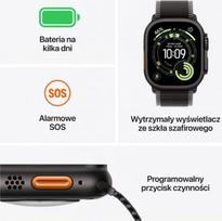 apple watch milanese loop - Apple Watch Ultra 3 GPS + Cellular 49mm Black Titanium Case with Black Titanium Milanese Loop - Medium - 3 nuotrauka