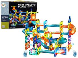 Lean Toys Magnetinis konstruktorius Light Magnetic Blocks, 110 vnt.