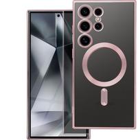 ELECTRO MAG COVER dėklas, suderinamas su MagSafe, SAMSUNG S24 Ultra rožinė auksinė