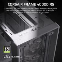 corsair frame 4000d - Kompiuterio korpusas Corsair 4000D RS, balta - 2 nuotrauka