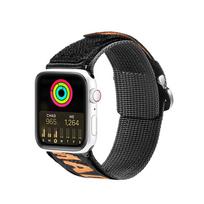 apple watch ultra black - Dux Ducis Dirželis (Lauko Versija) Apple Watch Ultra Dirželis, SE, 9, 8, 7, 6, 5, 4, 3, 2, 1 (49, 45, 44, 42 mm) Nylono Diržas Juoda ir Oranžinė - 1 nuotrauka