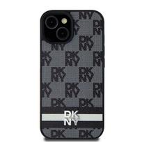 DKNY Odinė Tinklelio Mono Rašto ir Spausdintų Juostų Dėklas Samsung Galaxy S24 Ultra - Juodas