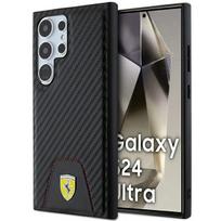 deklai samsung s24 ultra - Ferrari Carbon Stitched Bottom dėklas Samsung Galaxy S24 Ultra - juodas - 1 nuotrauka