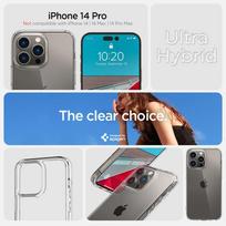 skaidrus iphone 14 pro deklai - Spigen Ultra Hybrid iPhone 14 Pro dėklas - Skaidrus - 6 nuotrauka