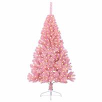 dirbtine eglute 180 - Dirbtinė Kalėdų eglutė vidaXL, 180 cm, Rožinė (Pink), su šviesomis - 3 nuotrauka