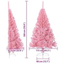 dirbtine eglute 180 - Dirbtinė Kalėdų eglutė vidaXL, 180 cm, Rožinė (Pink), su šviesomis - 12 nuotrauka