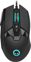 rgb cable - LORGAR Stricter 579, gaming mouse, 9 programmable buttons, Pixart PMW3336 sensor, DPI up to 12 000, 50 million clicks buttons lifespan, 2 switches, built-in display, 1.8m USB soft silicone cable, Matt UV coating with glossy parts and RGB lights with 4 LED flowing modes, size: 131*72*41mm, 0.127kg, black | LRG-GMS579 - 1 nuotrauka