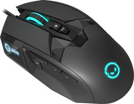 rgb cable - LORGAR Stricter 579, gaming mouse, 9 programmable buttons, Pixart PMW3336 sensor, DPI up to 12 000, 50 million clicks buttons lifespan, 2 switches, built-in display, 1.8m USB soft silicone cable, Matt UV coating with glossy parts and RGB lights with 4 LED flowing modes, size: 131*72*41mm, 0.127kg, black | LRG-GMS579 - 2 nuotrauka