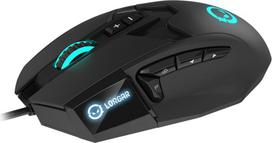 rgb cable - LORGAR Stricter 579, gaming mouse, 9 programmable buttons, Pixart PMW3336 sensor, DPI up to 12 000, 50 million clicks buttons lifespan, 2 switches, built-in display, 1.8m USB soft silicone cable, Matt UV coating with glossy parts and RGB lights with 4 LED flowing modes, size: 131*72*41mm, 0.127kg, black | LRG-GMS579 - 5 nuotrauka