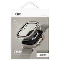 apple watch stikliukas - Uniq Voute dėklas su grūdintu stiklu Apple Watch Ultra 49 mm - sidabrinis - 1 nuotrauka
