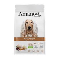 Amanova Adult Medium sausas pašaras su vištiena ir bolivine balanda vidutinio dydžio šunims, 2 kg