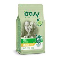 Oasy Adult Medium sausas pašaras su vištiena šunims, 12 kg