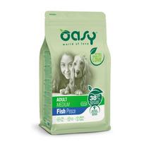 Oasy Adult Medium sausas pašaras su žuvimi šunims, 12 kg
