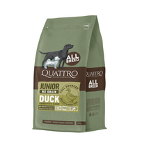 Quattro Grain Free sausas pašaras su antiena jauniems šunims, 12 kg