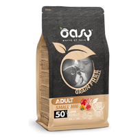 Oasy Grain Free Adult Mini Lamb begrūdis sausas maistas su ėriena šunims, 2.5 kg