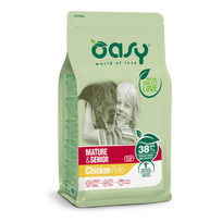 Oasy Mature & Senior Chicken sausas maistas su vištiena vyresnio amžiaus šunims, 12 kg