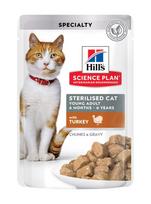 Hill's Science Plan Sterilised Cat Young Adult Turkey guliašas katėms, 85 g