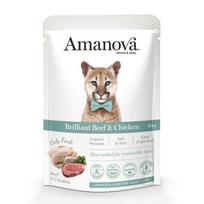 Amanova Adult Brilliant guliašas su jautiena ir vištiena suaugusioms katėms, 85 g