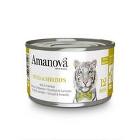 Amanova Broth konservai su tunu ir krevetėmis katėms, 70 g