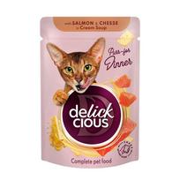 Delickcious konservai su lašiša ir sūriu katėms, 85 g
