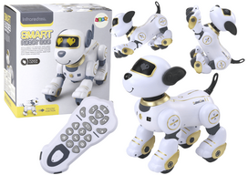 Lean Toys Nuotoliniu būdu valdomas interaktyvus robotas šuo Auksinis (Golden)
