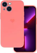 Vennus silikoninis Heart dėklas skirtas Apple iPhone 14 Plus design 1 koralų spalvos