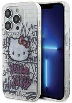 Apple iPhone 13 Pro Hello Kitty dėklas IML Kitty On Bricks Graffiti (HKHCP13LHDGPHT) baltos spalvos