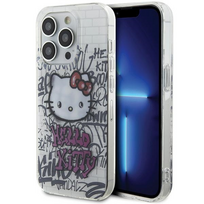 baltos plytos - Apple iPhone 14 Pro Hello Kitty dėklas IML Kitty On Bricks Graffiti (HKHCP14LHDGPHT) baltos spalvos - 1 nuotrauka